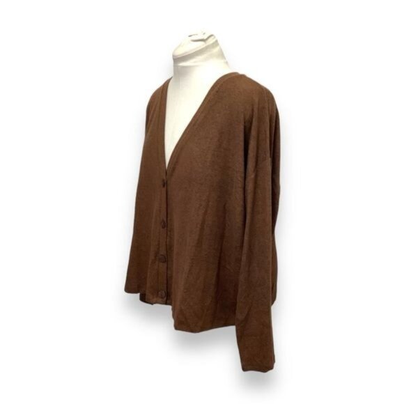Lane Bryant Women’s Button Front Cardigan Sweater, Brown, size 22/24 - Picture 2 of 7